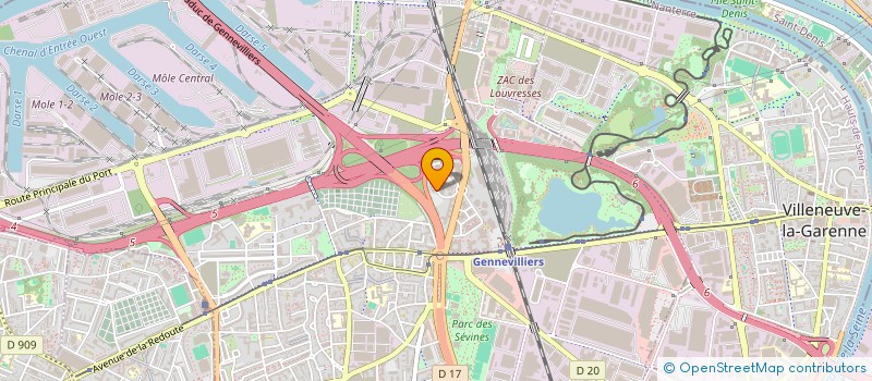 localisation de l'entreprise MONDSI à GENNEVILLIERS