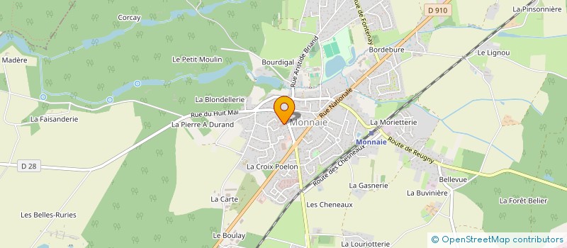 localisation de l'entreprise MONEDIS à MONNAIE