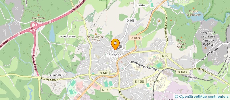 localisation de l'entreprise MONEGER N & C  EGLETONS