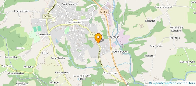 localisation de l'entreprise MONESA à LE FAOUET