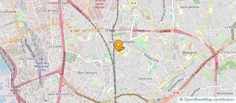 localisation de l'entreprise MONET MATERIAUX CARRELAGES SANITAIRE à MARSEILLE