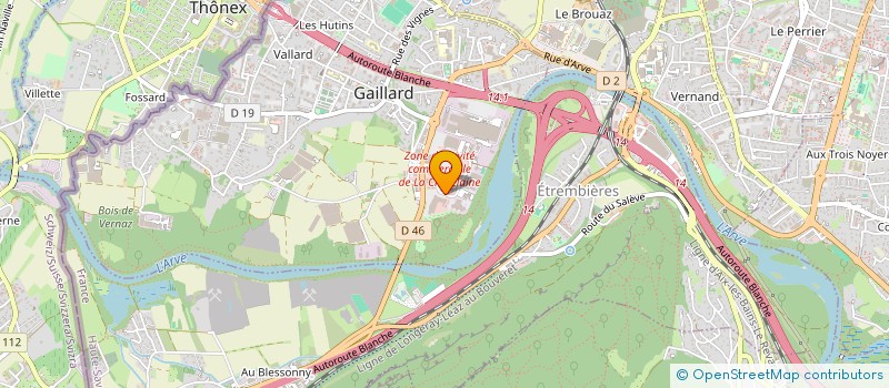 localisation de l'entreprise MONETIC PROCESS à GAILLARD