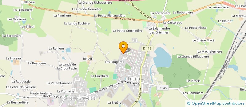 localisation de l'entreprise MONGA  LOIRON-RUILLE