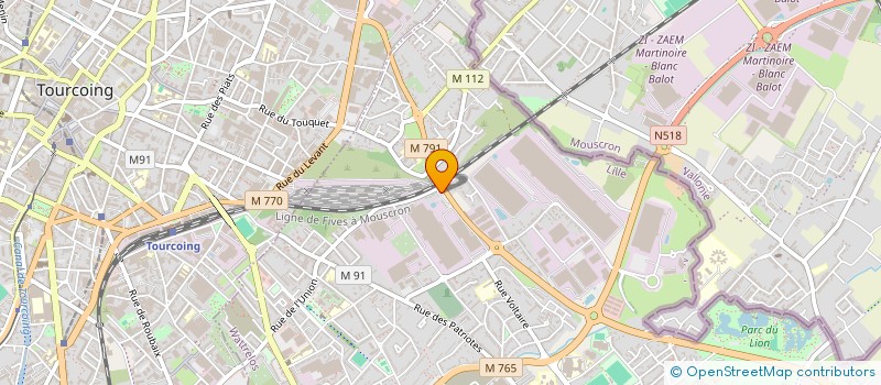 localisation de l'entreprise MONGE  WATTRELOS