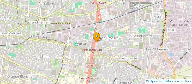 localisation de l'entreprise MONGE INWEST  VILLEURBANNE