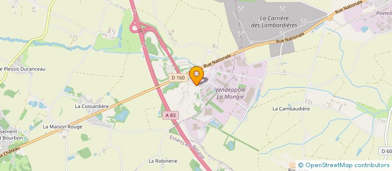 localisation de l'entreprise MONGIE LOGISTIQUE à ESSARTS-EN-BOCAGE