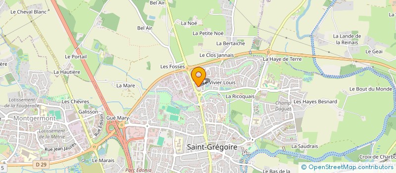 localisation de l'entreprise MONGRAIN à SAINT-GREGOIRE