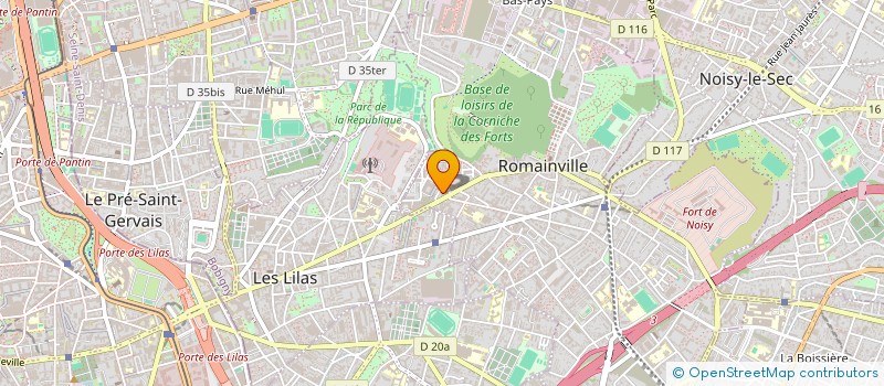 localisation de l'entreprise MONICA PRESTIGE à ROMAINVILLE