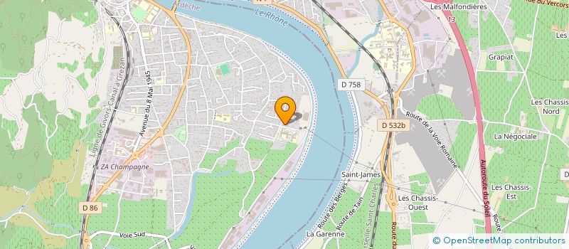 localisation de l'entreprise MONIER MENUISERIE à TOURNON-SUR-RHONE