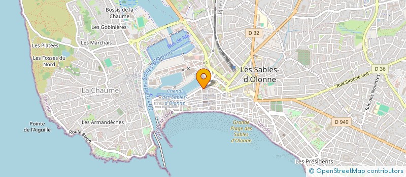 localisation de l'entreprise MONIF à LES SABLES D'OLONNE