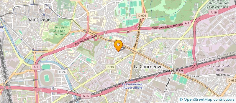 localisation de l'entreprise MONIK à LA COURNEUVE