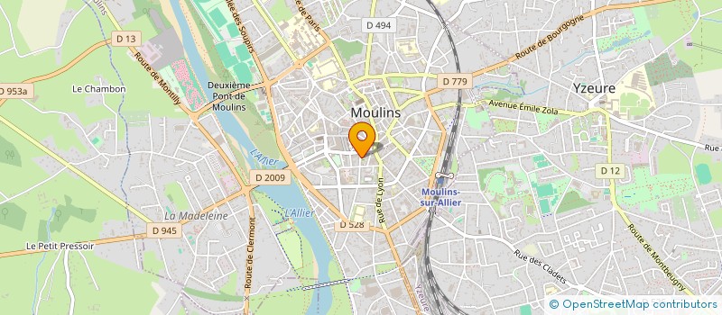 localisation de l'entreprise MONIN 7 à MOULINS