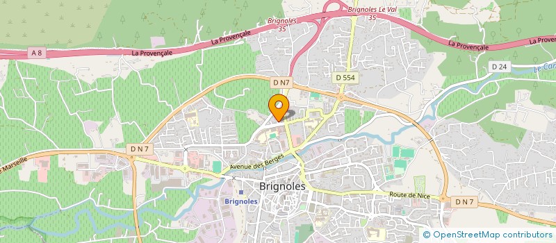 localisation de l'entreprise MONIN IMMO à BRIGNOLES