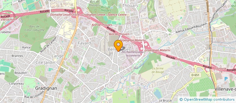 localisation de l'entreprise MONJOUS-BENEDIGUES à GRADIGNAN