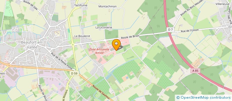 localisation de l'entreprise MONKEY MACHINING à BEAUFORT-EN-ANJOU