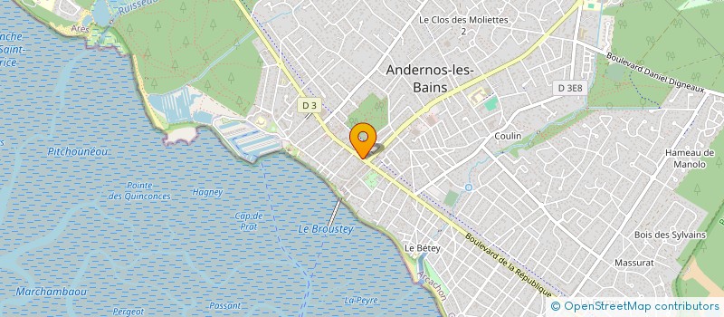 localisation de l'entreprise MONNAIES ET COLLECTIONS à ANDERNOS-LES-BAINS