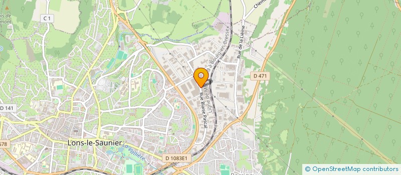 localisation de l'entreprise MONNERET INDUSTRIE à LONS-LE-SAUNIER