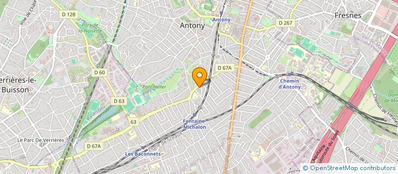 localisation de l'entreprise MONNET à ANTONY