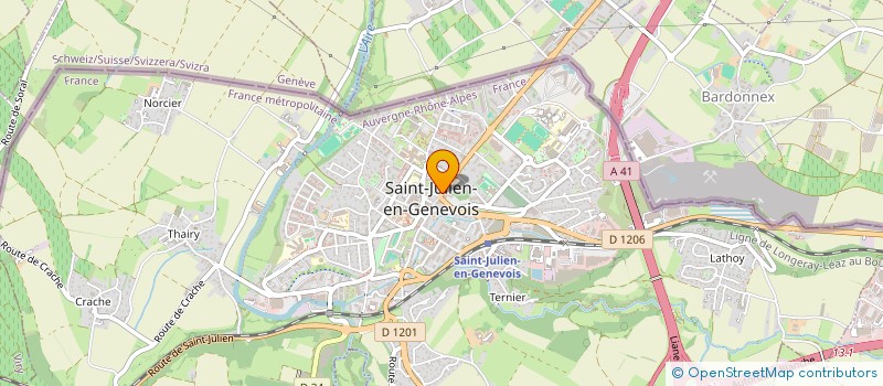 localisation de l'entreprise MONNET EMMANUEL ET EMELINE  SAINT-JULIEN-EN-GENEVOIS