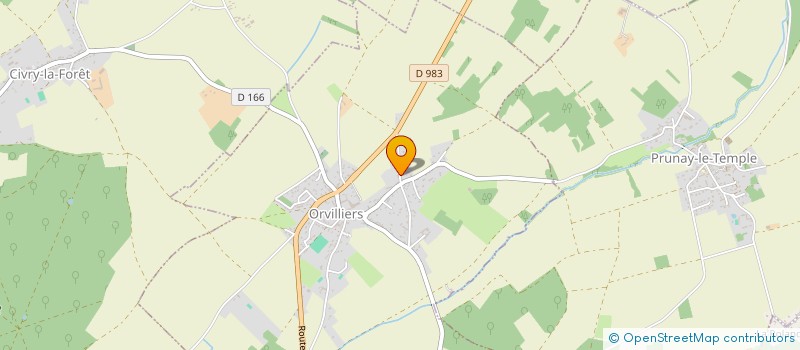 localisation de l'entreprise MONNET ENTREPRISE  ORVILLIERS