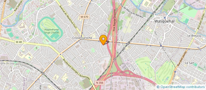 localisation de l'entreprise MONNET-SPACE à MARCQ-EN-BARŒUL
