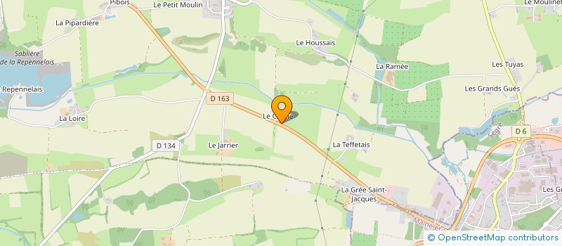 localisation de l'entreprise MONNIER ASSOCIES  VALLONS-DE-L'ERDRE