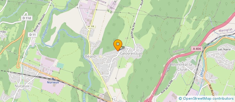 localisation de l'entreprise MONNIER - IMMO  BEARD-GEOVREISSIAT