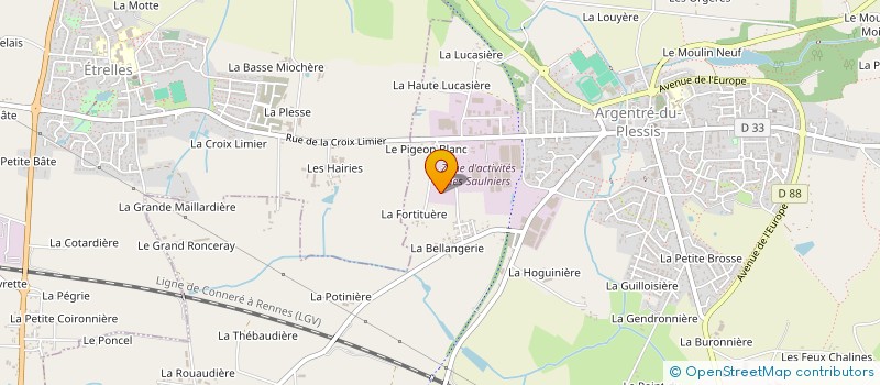 localisation de l'entreprise MONNIER MICKAEL à ARGENTRE-DU-PLESSIS