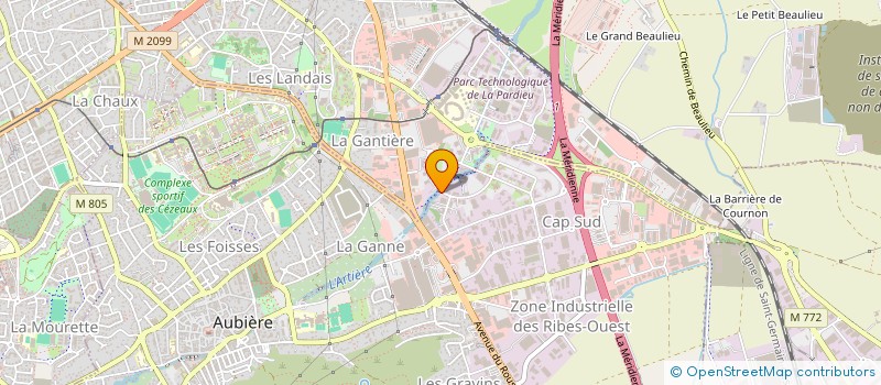 localisation de l'entreprise MONOCRISTALLIN  AUBIERE