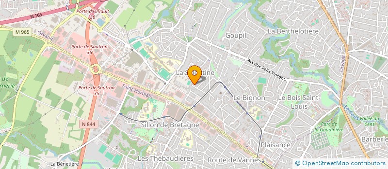 localisation de l'entreprise MONOKEROS FORMATION ET CONSEIL à ORVAULT