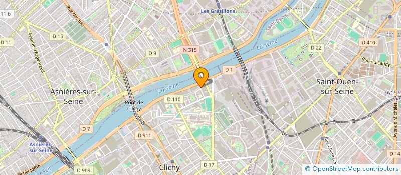 localisation de l'entreprise MONOP'STATION SNC à CLICHY