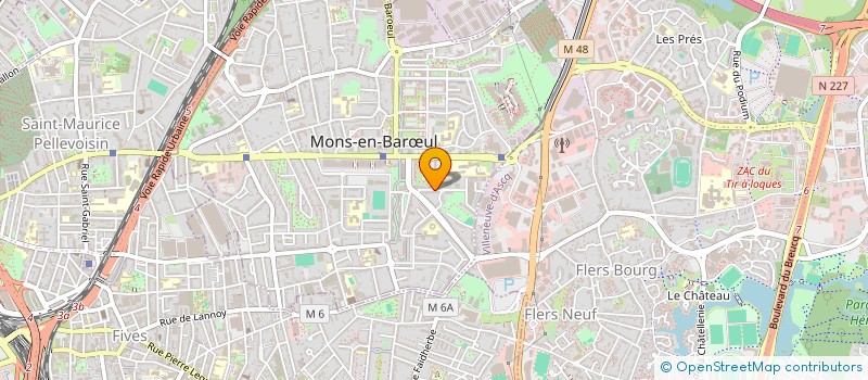 localisation de l'entreprise MONS EN BAROEUL PETANQUE CLUB  MONS-EN-BARUL