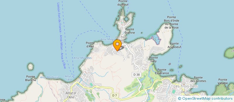 localisation de l'entreprise MONSIEUR AARON DANIELS  LES TROIS-ILETS