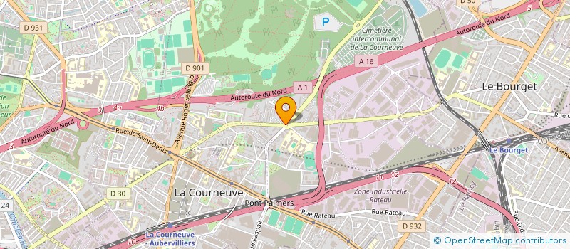 localisation de l'entreprise MONSIEUR ABD-ELRAHMAN MANSOUR à LA COURNEUVE