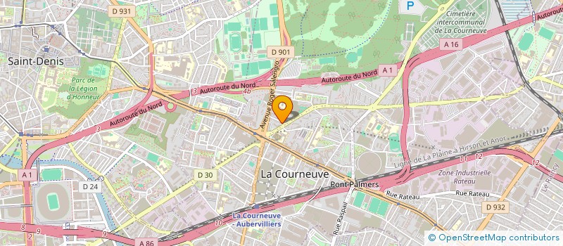 localisation de l'entreprise MONSIEUR ABDALLA MOHAMED à LA COURNEUVE