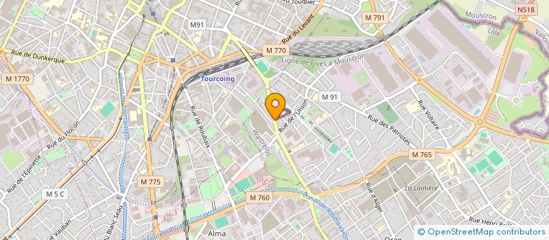 localisation de l'entreprise MONSIEUR ABDALLAH CHELBI  WATTRELOS