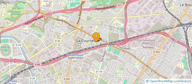 localisation de l'entreprise MONSIEUR ABDALLATIF EL MADBOUH à LA COURNEUVE