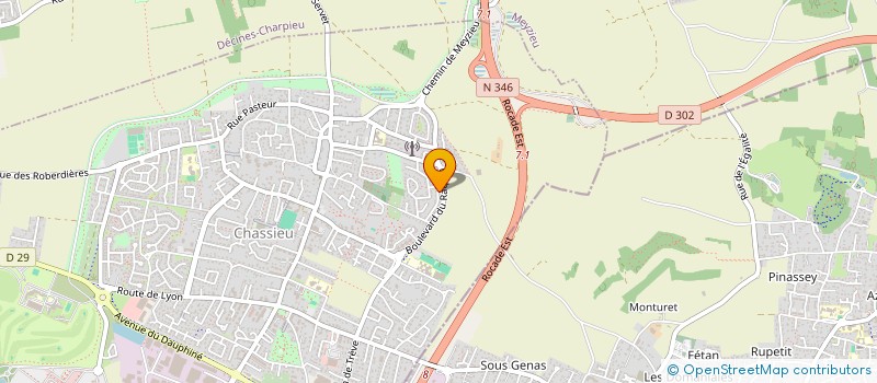 localisation de l'entreprise MONSIEUR ABDEL-AMINE AOUIMEUR  CHASSIEU