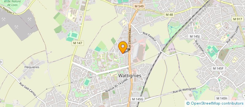 localisation de l'entreprise MONSIEUR ABDEL AZAOUAGH  WATTIGNIES