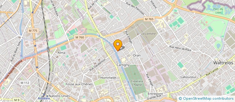 localisation de l'entreprise MONSIEUR ABDEL-HAMID ZANOUDA  ROUBAIX