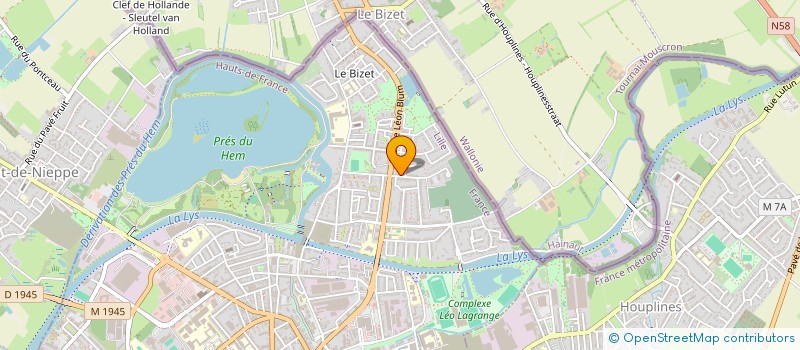 localisation de l'entreprise MONSIEUR ABDEL WAKIL EL MOUSSAOUI  ARMENTIERES