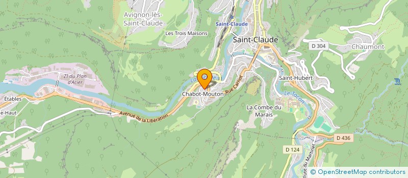 localisation de l'entreprise MONSIEUR ABDELALI BAHLOUL  SAINT-CLAUDE