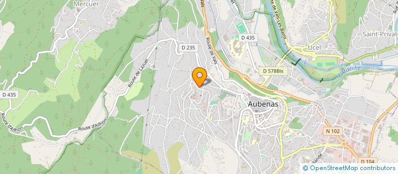 localisation de l'entreprise MONSIEUR ABDELALI LAICHAOUI  AUBENAS