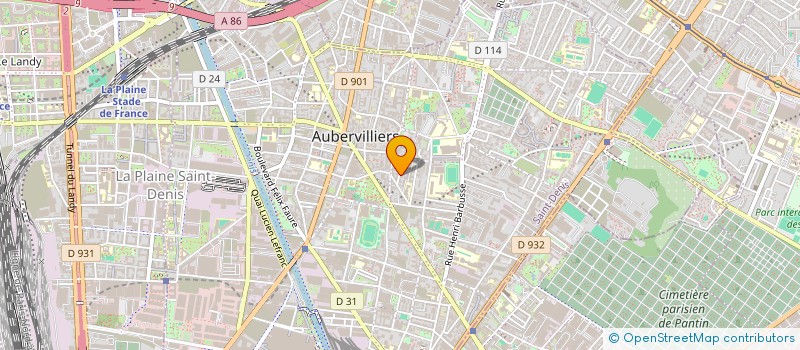 localisation de l'entreprise MONSIEUR ABDELALIM HEBARA  AUBERVILLIERS