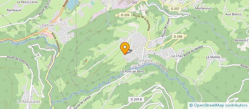 localisation de l'entreprise MONSIEUR ABDELAZIZ CHELLOUG  ARVILLARD