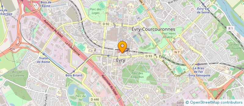 localisation de l'entreprise MONSIEUR ABDELAZIZ KOUFKOUF à EVRY-COURCOURONNES