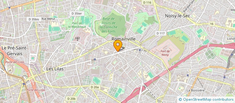 localisation de l'entreprise MONSIEUR ABDELBASSET KERDJANI à ROMAINVILLE