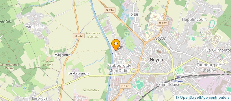 localisation de l'entreprise MONSIEUR ABDELHADI OUALI  NOYON