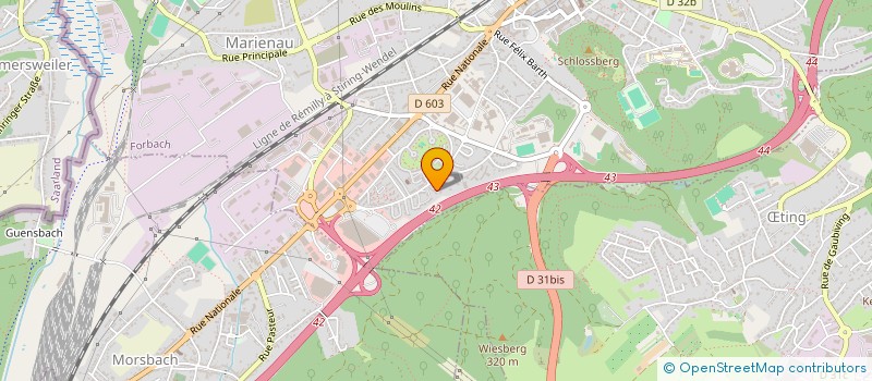 localisation de l'entreprise MONSIEUR ABDELHAK AMRAOUI  FORBACH