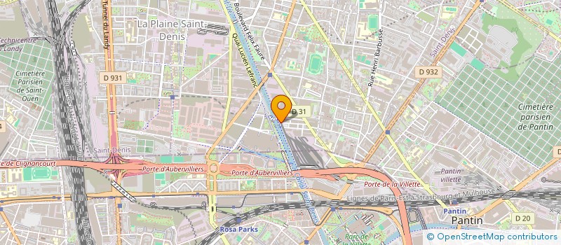 localisation de l'entreprise MONSIEUR ABDELHAK GNOUMA  AUBERVILLIERS